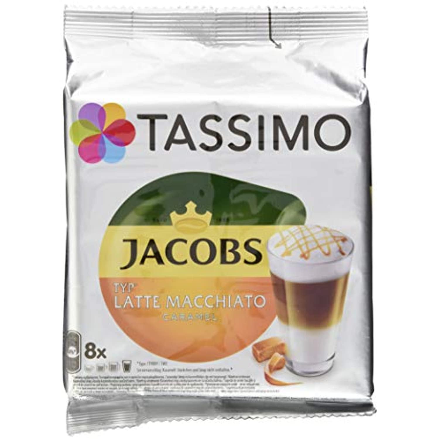 Tassimo Café dosettes Maxwell house latte macchiato caramel, 8