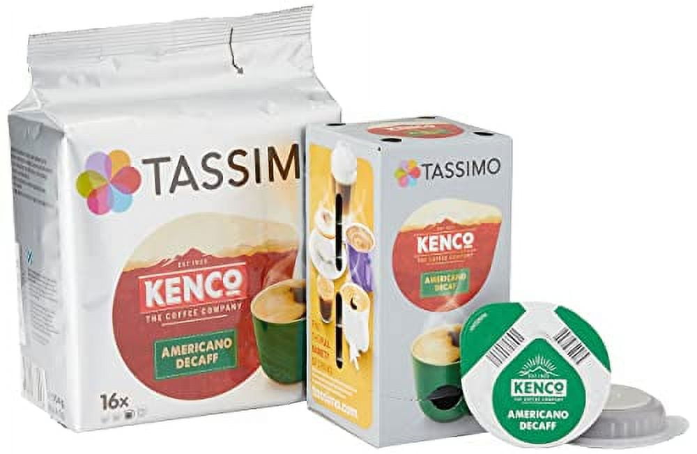 Tassimo Kenco Americano Decaff Pods X16 104G, Imported from Britain