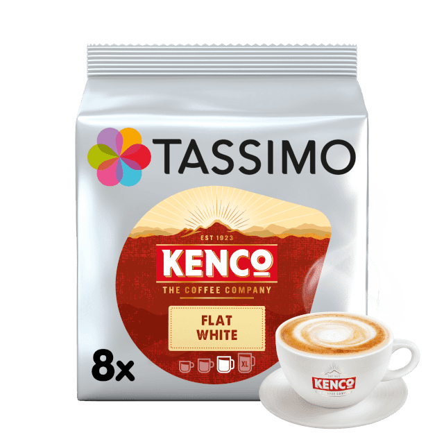 Tassimo Kenco Flat White Coffee Pods x8 (Pack of 1
