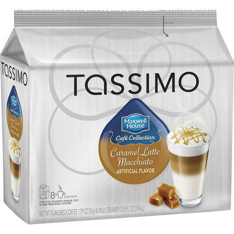 Tassimo Café dosettes Maxwell house latte macchiato caramel, 8