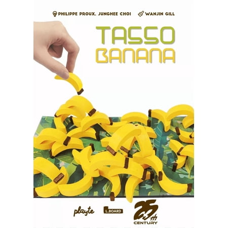Tasso Banana, Small Box Dexterity Game About Stacking Your Bananas, Wooden Pieces - 25th Century Games