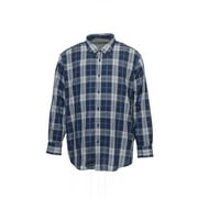 Tasso Elba Collezione Blue Window Pane Button Down Shirt Sport , Size 3XLarge Big