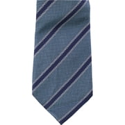 Tasso Elba Mens Blue Classic Striped Self Tied Silk Neck-Tie One Size B4HP
