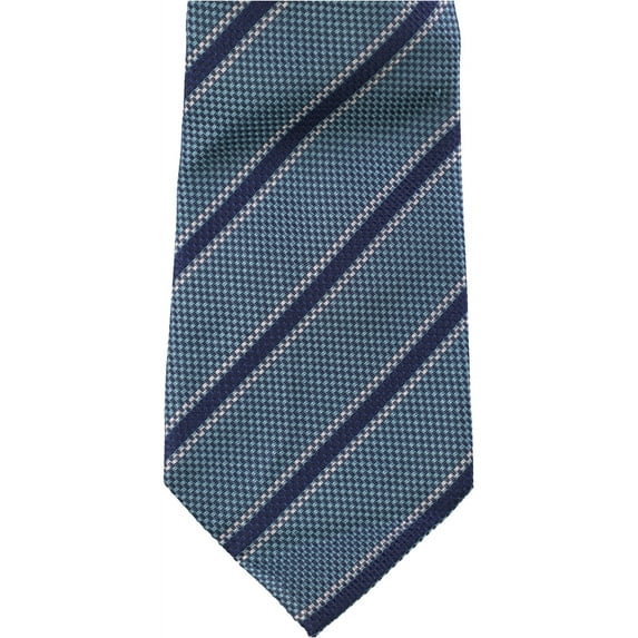 Tasso Elba Men's Blue Classic Striped Self Tied Silk Neck-Tie One Size B4HP