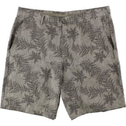 Tasso Elba Mens Printed Casual Chino Shorts, Brown, 42