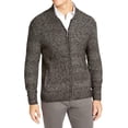 thumbnail image 1 of Tasso Elba Men's Full-Zip Marled Sweater Black Size Small, 1 of 2