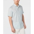 thumbnail image 1 of Tasso Elba Men's Linen Collared Button-Down Shirt Blue  Size Small, 1 of 2