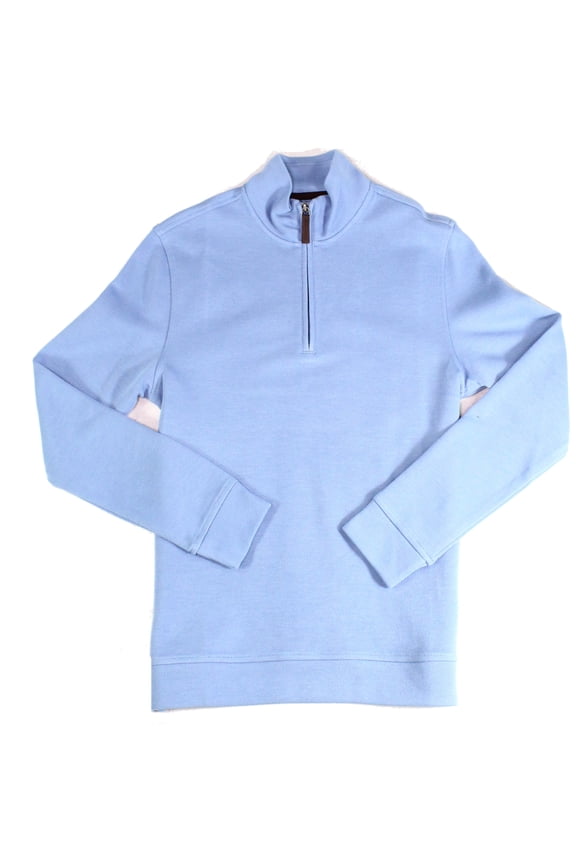 Men’s Quarter-Zip Sweatshirt (Blue, Small)