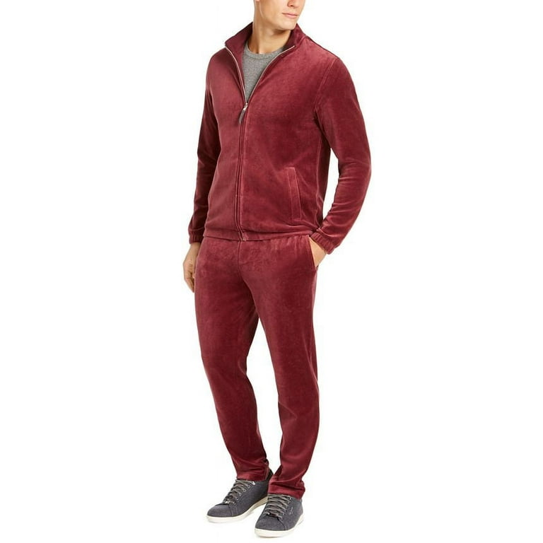 Mens velour shop track jacket