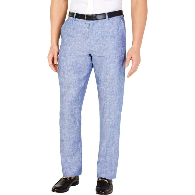 Tasso Elba Mens 100 Linen Straight Pants Walmart