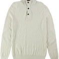 thumbnail image 1 of Tasso Elba Mens 3 Button Pullover Sweater, Off-White, Small, 1 of 2