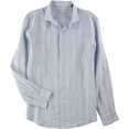 thumbnail image 1 of Tasso Elba Mens Boucle Button Up Shirt, Blue, Large, 1 of 3