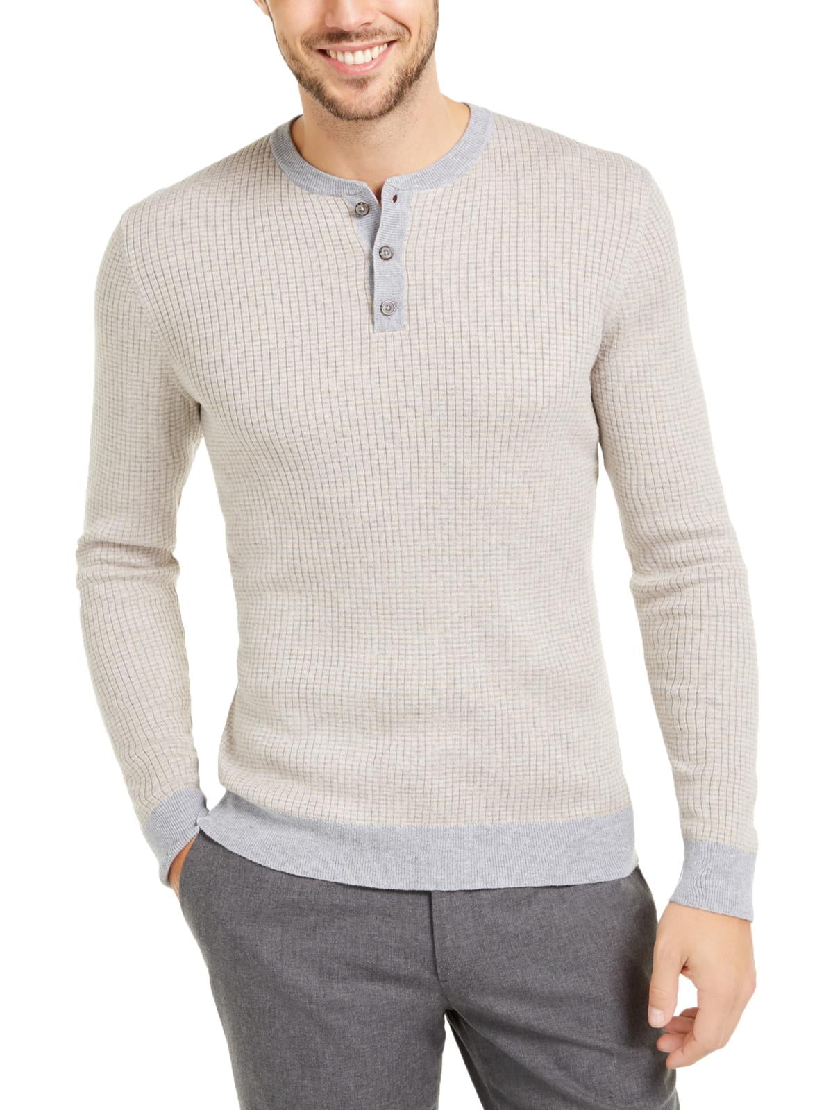 Men's cashmere shop henley sweater