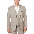 thumbnail image 1 of Tasso Elba Mens Chambray Two Button Blazer Jacket, Beige, XX-Large (Regular), 1 of 2