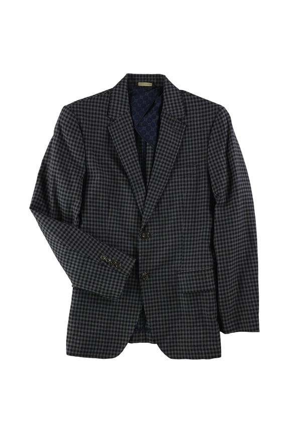 Mens Checked Blazer Greycombo XL