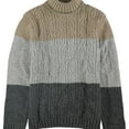 thumbnail image 1 of Tasso Elba Mens Colorblocked Knit Sweater, Grey, Small, 1 of 2