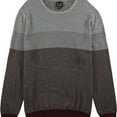 thumbnail image 1 of Tasso Elba Mens Colorblocked Supima Pullover Sweater, Purple, Medium, 1 of 2