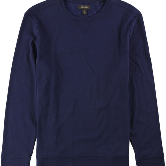 Tasso Elba Mens Crewneck Sweatshirt, Blue, Large