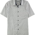thumbnail image 1 of Tasso Elba Mens Diamond Page Button Up Shirt, White, Small, 1 of 2