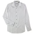 thumbnail image 1 of Tasso Elba Mens Dobby Button Up Shirt, White, Small, 1 of 2