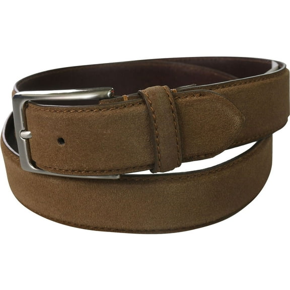 Tasso Elba Mens Faux Suede Belt, Brown, Large