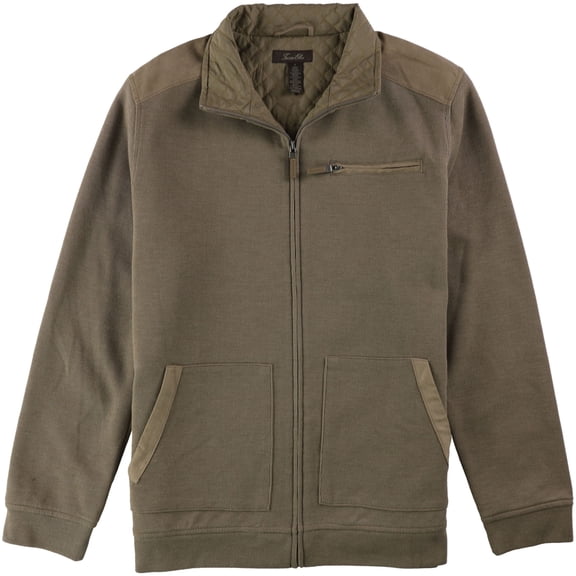 Tasso Elba Mens Faux-Suede Jacket, Brown, Large