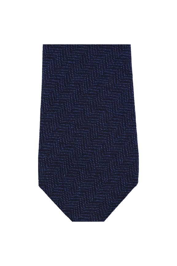 Mens Francini Chevron Self-tied Necktie, Blue, One Size