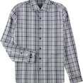 thumbnail image 1 of Tasso Elba Mens Geometric Plaid Button Up Shirt, Blue, Small, 1 of 2