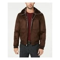 thumbnail image 1 of Tasso Elba Mens Jacket Deep Small Flight Faux-Suede   Brown S, 1 of 4