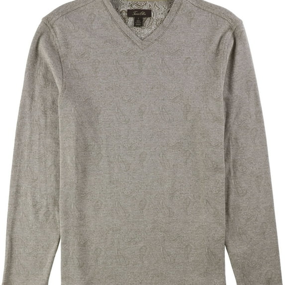 Tasso Elba Mens Jacquard Basic T-Shirt, Brown, Small