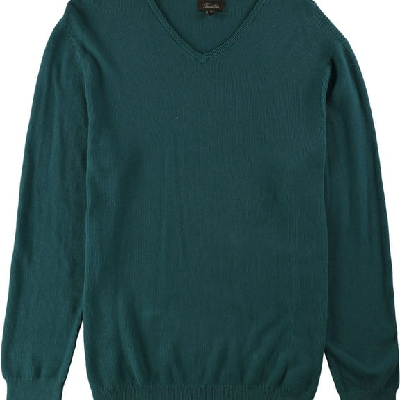 Tasso Elba Mens LS Pullover Sweater, Green, Large