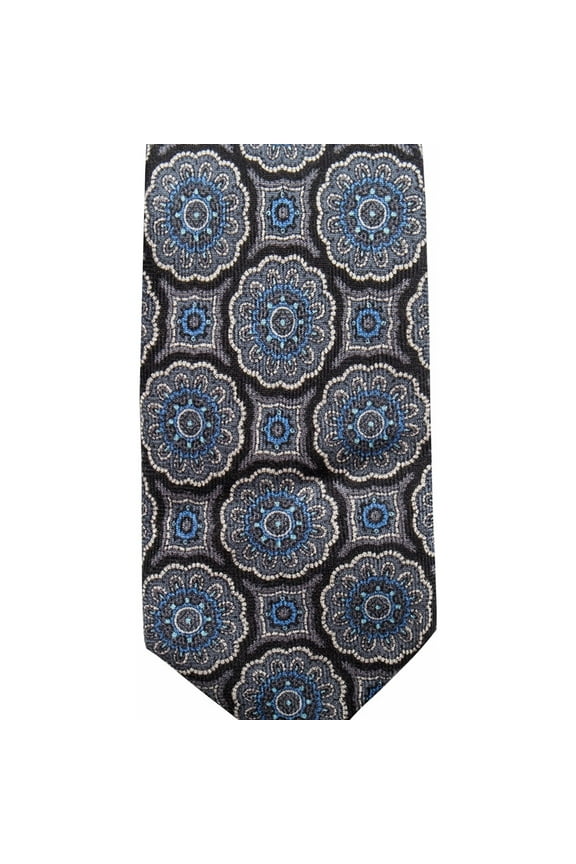Mens Medallion Self-tied Necktie, Grey, One Size