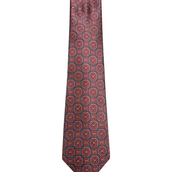 Tasso Elba Mens Medallion Self-tied Necktie, Red, One Size