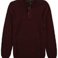 thumbnail image 1 of Tasso Elba Mens Mock Neck Textured Pullover Sweater, Red, Large, 1 of 2