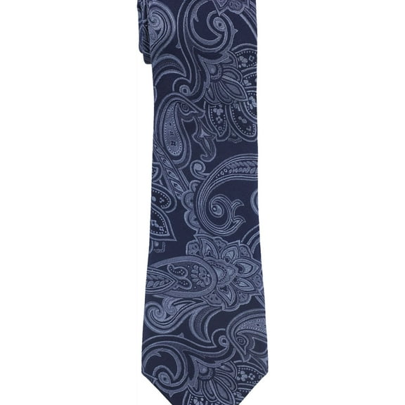 Tasso Elba Mens Paisley Self-tied Necktie, Blue, One Size