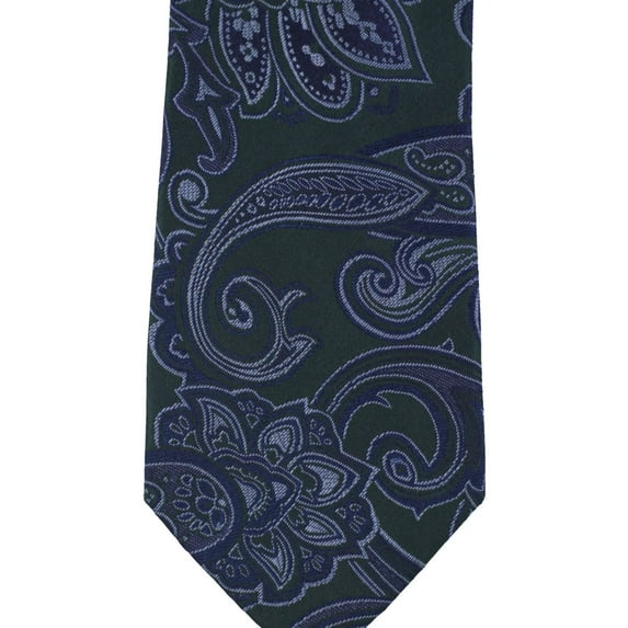 Tasso Elba Mens Paisley Self-tied Necktie, Green, One Size