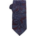 thumbnail image 1 of Tasso Elba Mens Paisley Self-tied Necktie, Purple, One Size, 1 of 1