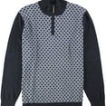 thumbnail image 1 of Tasso Elba Mens Patterned Quarter Zip Knit Sweater, Blue, Large, 1 of 2