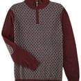 thumbnail image 1 of Tasso Elba Mens Patterned Quarter Zip Knit Sweater, Red, X-Large, 1 of 2