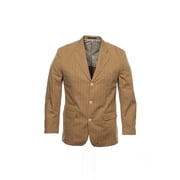 Tasso Elba Mens Pinstripe 3 Button Sport Coat XLarge, Tan Stripe