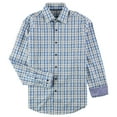 thumbnail image 1 of Tasso Elba Mens Plaid Button Up Shirt, Blue, Medium, 1 of 2