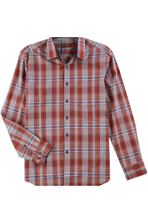 Mens Plaid Ls Button Up Shirt