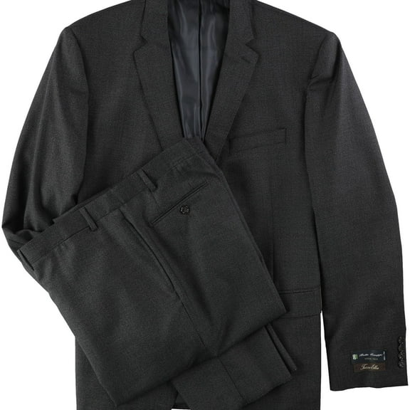 Tasso Elba Mens Plain Basic Formal Tuxedo, Black, Big & Tall, 48 Long / 43W x UnfinishedL