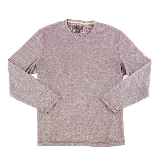 Tasso Elba Mens Point Collar Long-Sleeves Polo Shirt Purple XXL