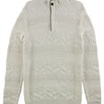 thumbnail image 1 of Tasso Elba Mens Quarter Zip Knit Sweater, Beige, X-Large, 1 of 2