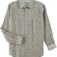 thumbnail image 1 of Tasso Elba Mens Scroll Tile Button Up Shirt, White, Small, 1 of 2