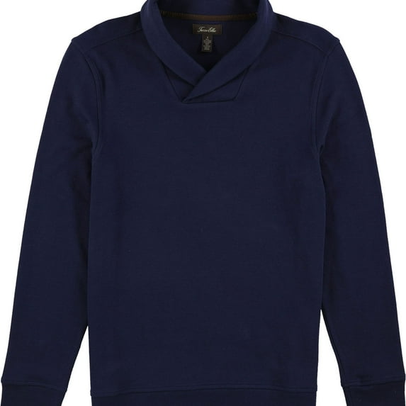 Tasso Elba Mens Shawl Collar Pullover Sweater, Blue, Small