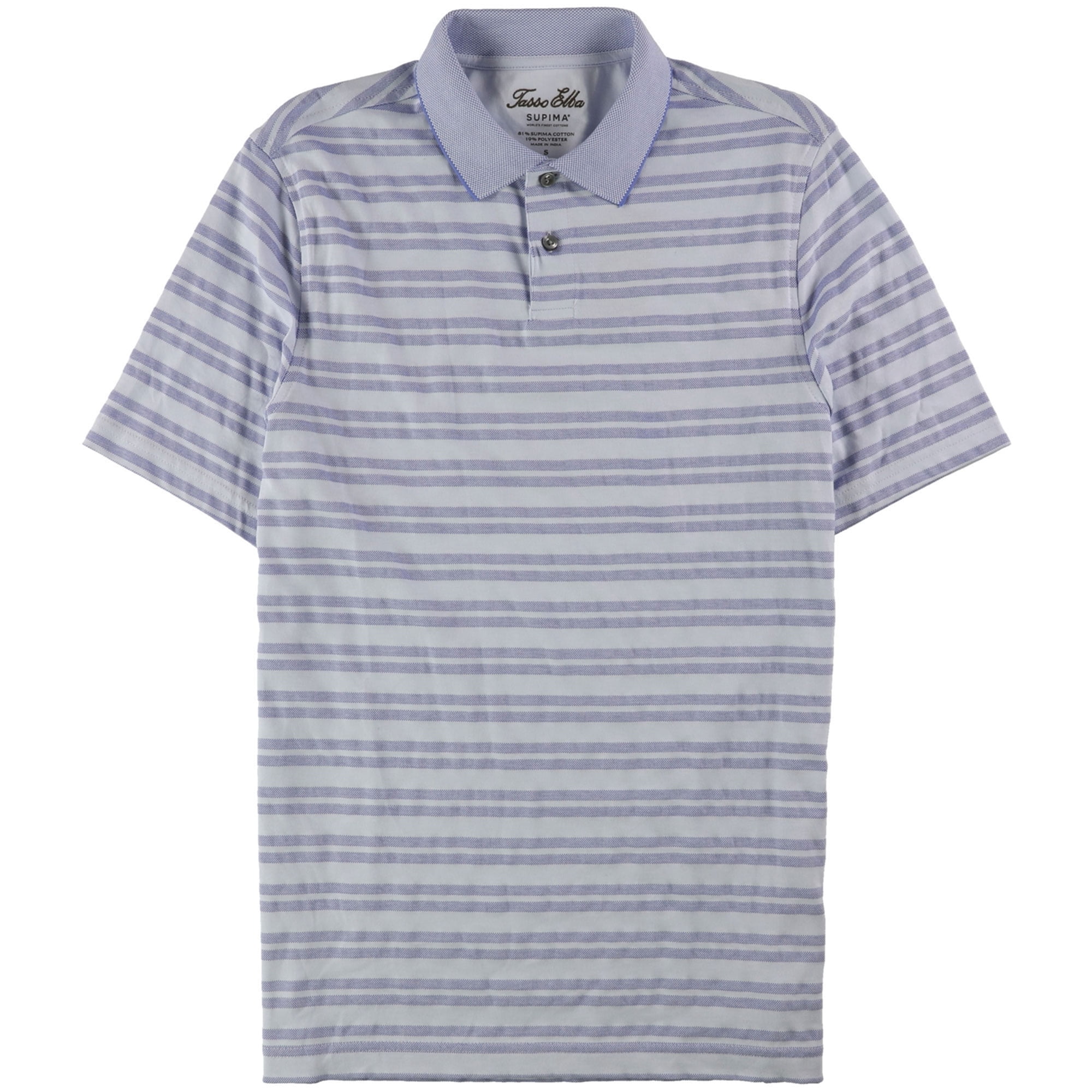 Tasso Elba Mens Striped Rugby Polo Shirt Blue Small Walmart