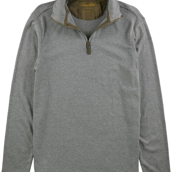 Tasso Elba Mens Supima Pullover Sweater, Grey, XX-Large