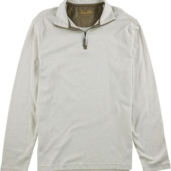 Tasso Elba Mens Supima Pullover Sweater, Off-White, Small